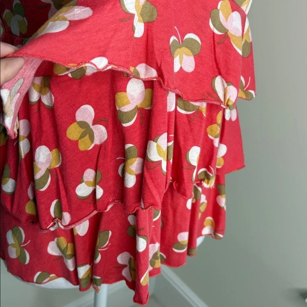 Old Navy Perfect Fit Red Floral Tiered Halter Top. Child’s Large